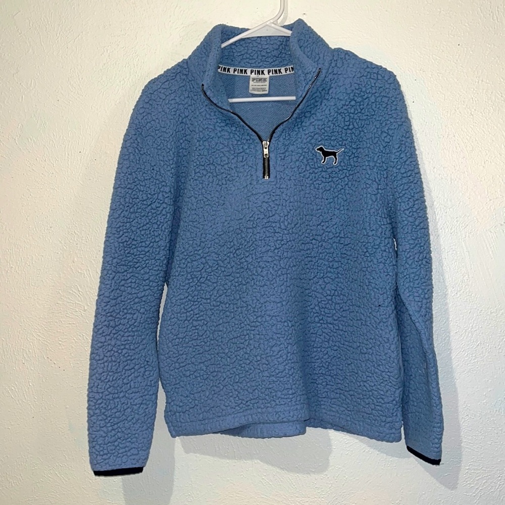 Victoria secret Pink teddy quarter zip
